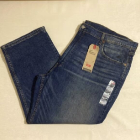 LEVI'S 559 Men's Relaxed Straight Cropped Blue Denim Jeans Size 46x25 - Picture 3 of 12